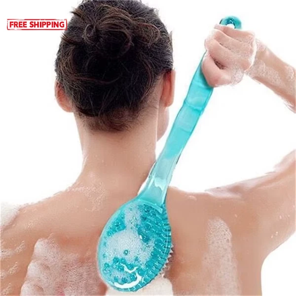 1Pc Long Handle Bath Brush Soft Hair Bath Brush Back Ball Brush Bathroom Body