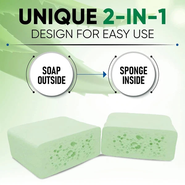 2-Pack T.Taio Esponjabon Soap Sponge Cleansing Shower Scrubber & Bath Wash Scrub