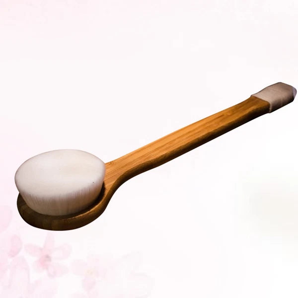 1pc Microfiber Bath Brush Long Handle Bath Scrubber Body Massage Brush Shower