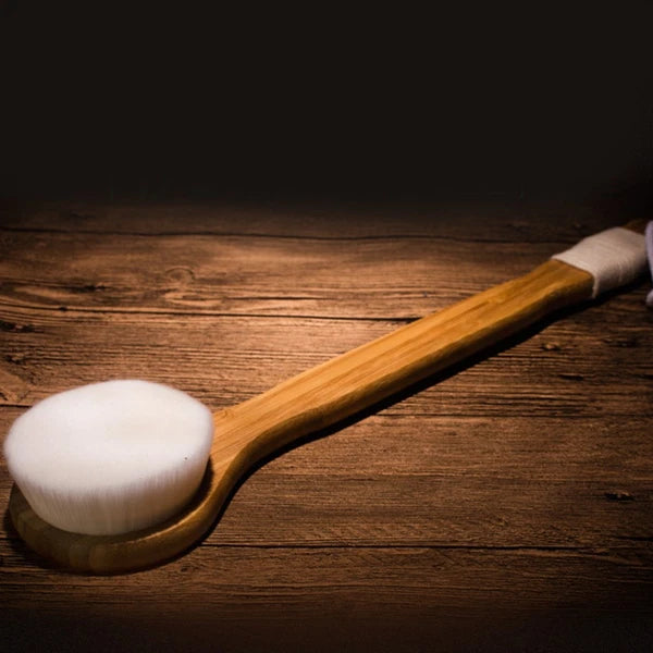 1pc Microfiber Bath Brush Long Handle Bath Scrubber Body Massage Brush Shower