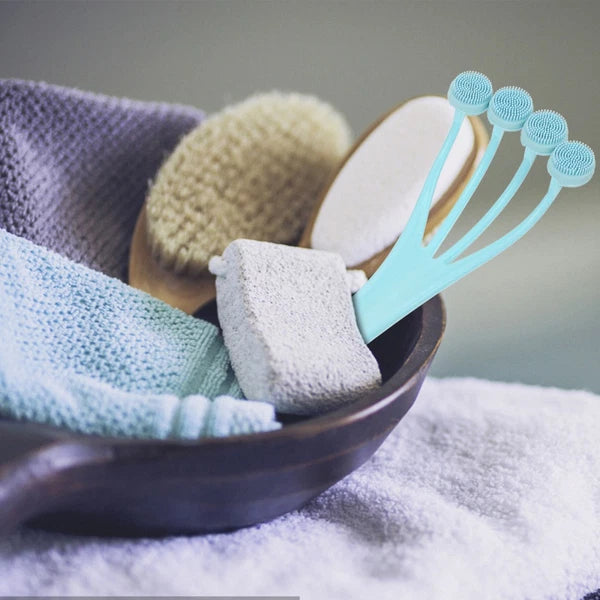 2 Pack Exfoliating Bath Brush Back Scrub Shower Body Scrubber Miss Silicone
