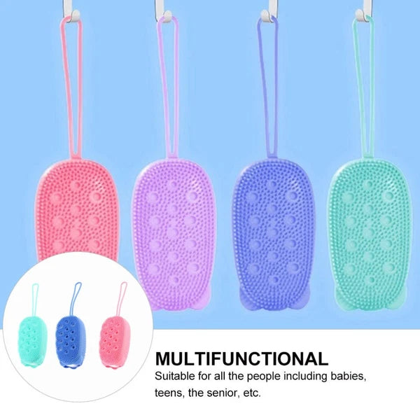 3pcs Body Quick Foaming Brush Bath Silicone Rubbing Brush