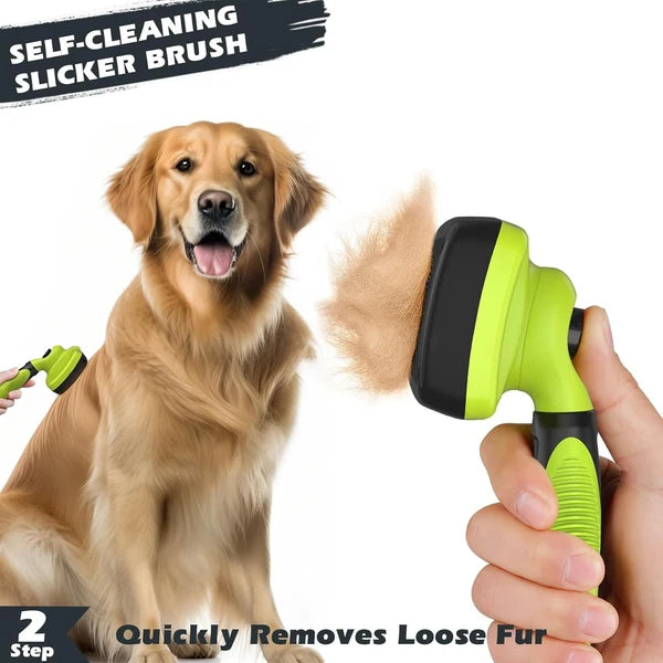 3PCS Self Cleaning Slicker Brush & Pet Grooming Rake & Bath Brush