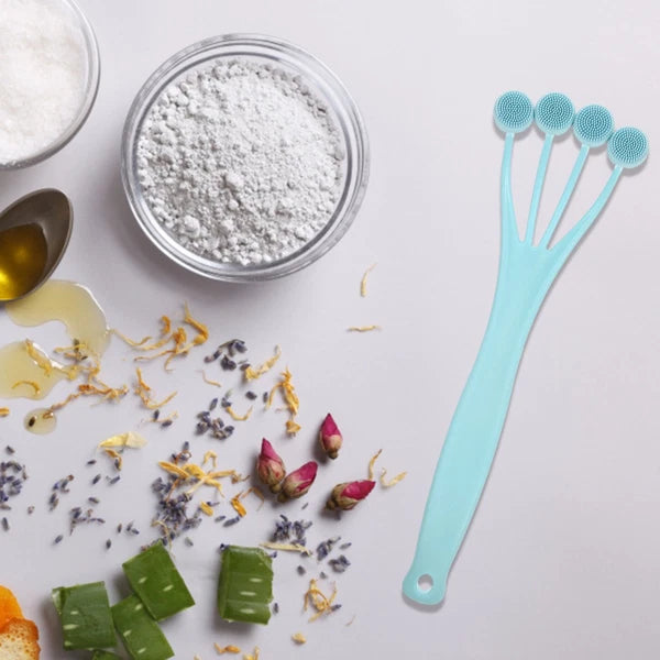 2 Pack Exfoliating Bath Brush Back Scrub Shower Body Scrubber Miss Silicone