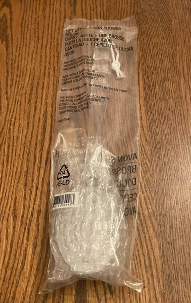 Avon Long Non Slip Comfort Handle Shower Brush Massage Nubs &  Hanging Loop NEW