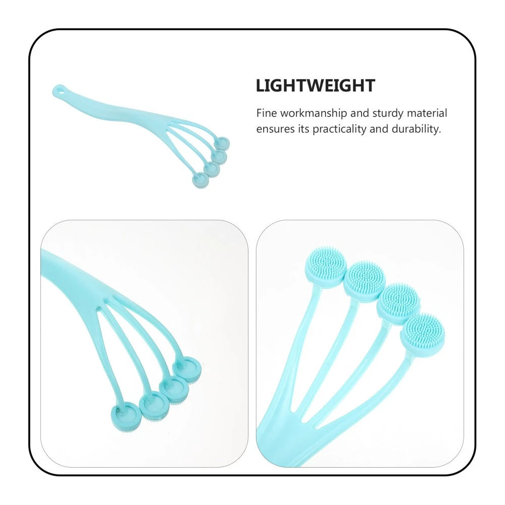 2 Pack Exfoliating Bath Brush Back Scrub Shower Body Scrubber Miss Silicone