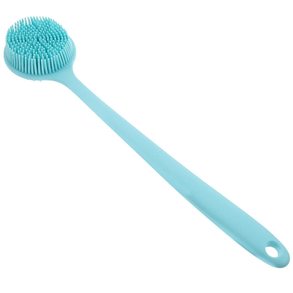 Long Handle Bath Brush Silicone Shower Scrubber Exfoliator for Body Clesning