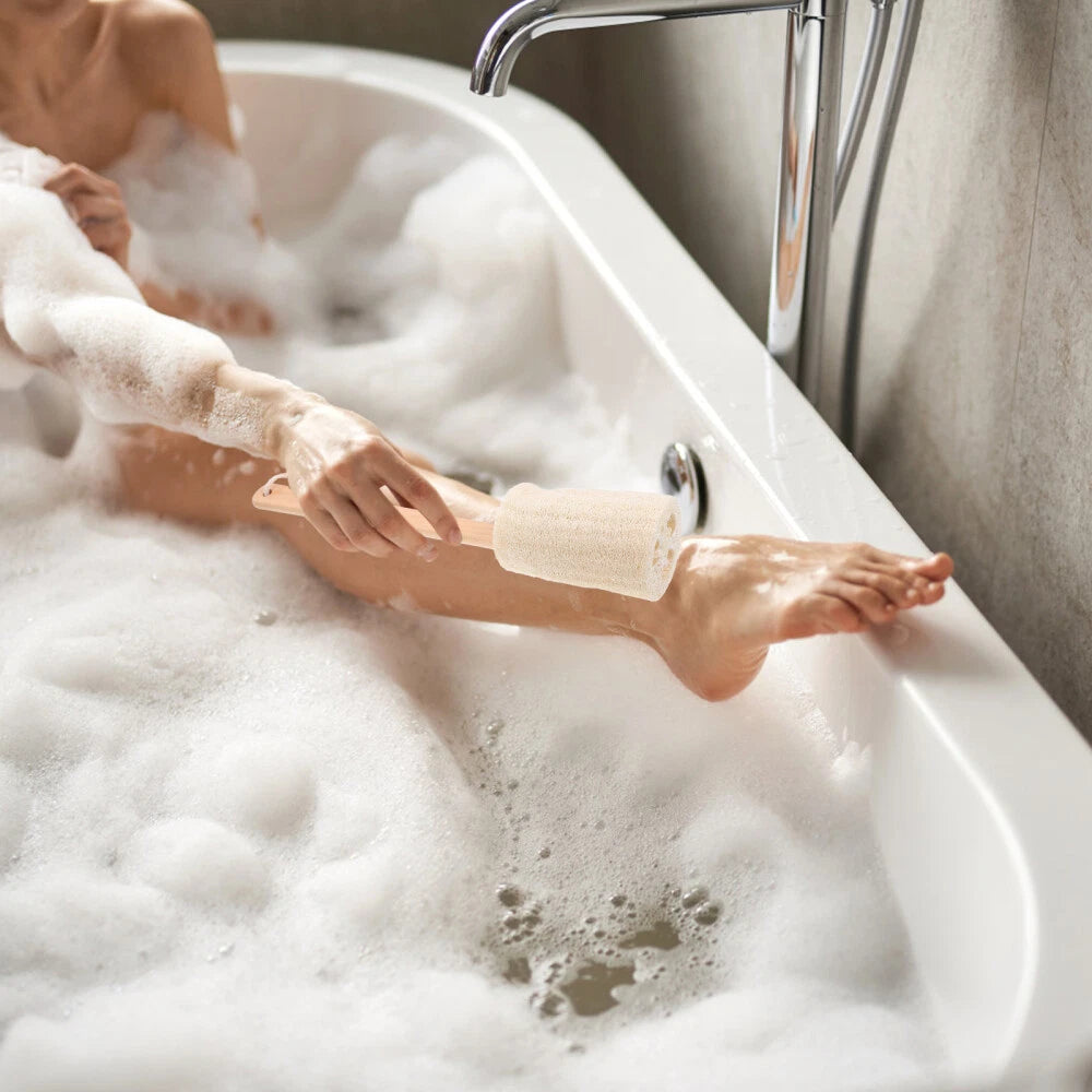 Loofah Bath Brush Bath Scrub Brush Skin Cleaning Brush Bath Exfoliating Brush UK