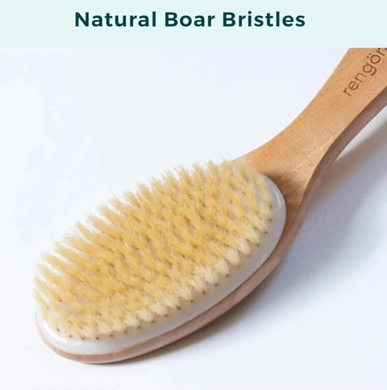 Dry Body Brush Brushing Exfoliating, Lymphatic Drainage Scrubbing