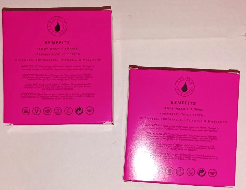 Spongelle Body Wash Infused Buffer - Bulgarian Rose Scent - NIB Lot of 2 3oz