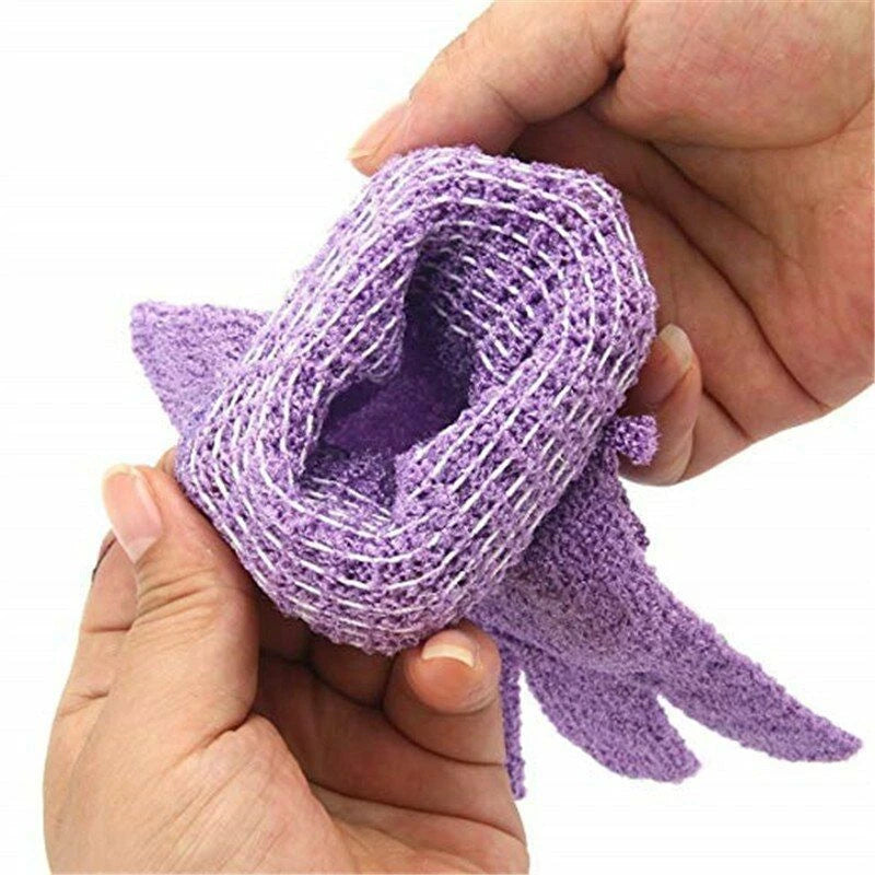 Five Fingers Bath Spa Towel Gloves Shower Body Wash Skin Scrubber Clean Brush