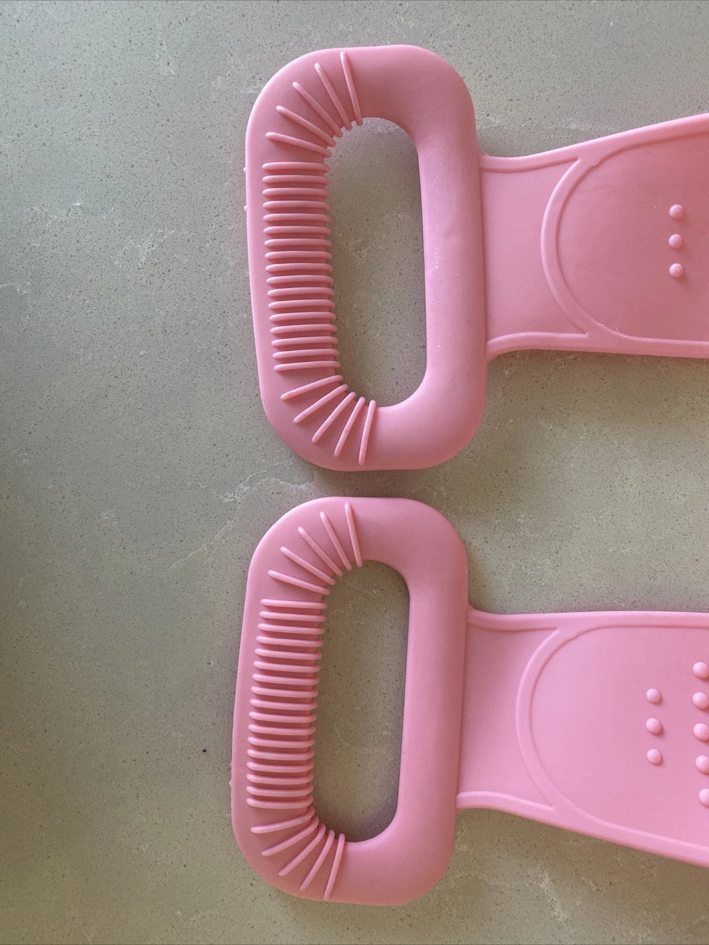 2 Pack - Silicone Body, Back and Foot Scrubber Brush for Shower/Bath 30" - Pink