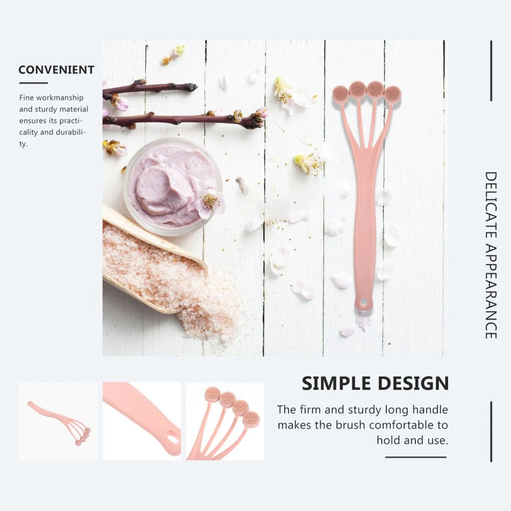 Exfoliating Bath Brush Shower Back Scrubber Long Handle for Body