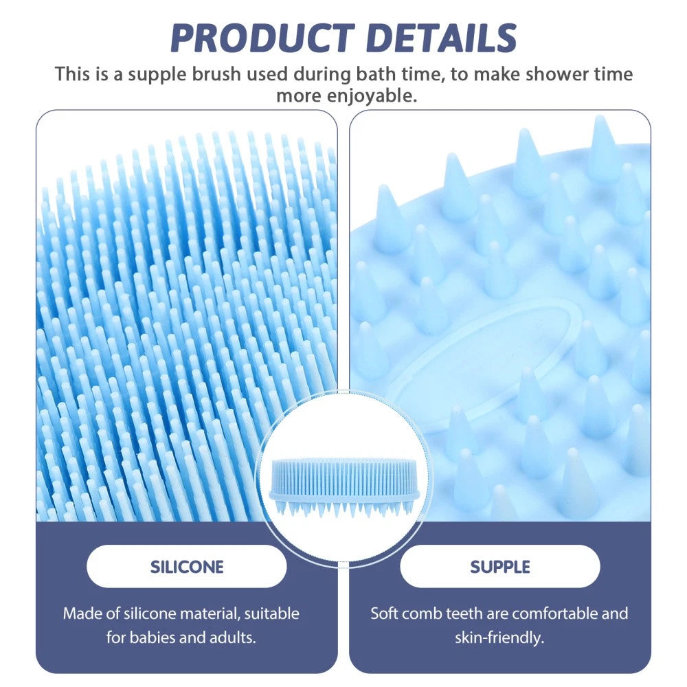 2 Pack Silicone Bath Brush Body Brushes for Shower Scrubber Baby