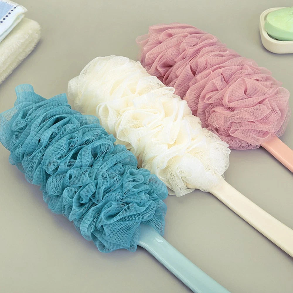 2 Pcs Rub The Back Bath Flowers Exfoliating Body Brush Scrubber for