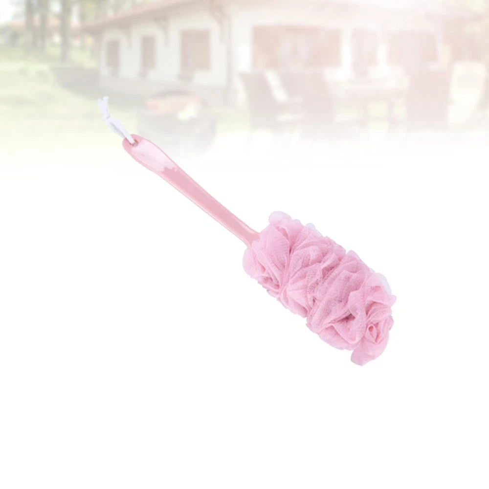 Long Handle Bath Flower Scrubber Colorful Body Brush Exfoliating Shower Brush