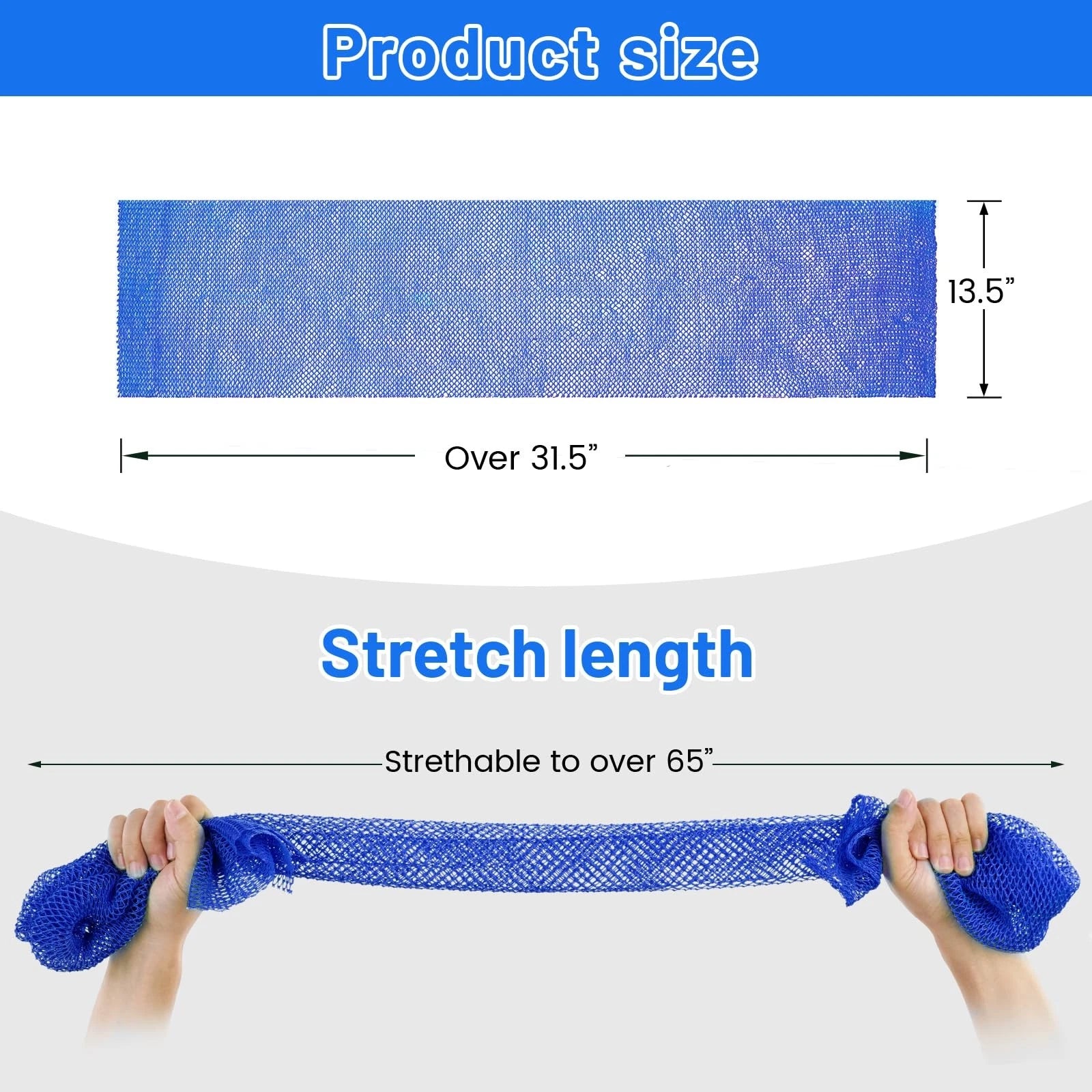 Exfoliating Body Scrubber for Bath & Shower Gentle Deep Clean Blue