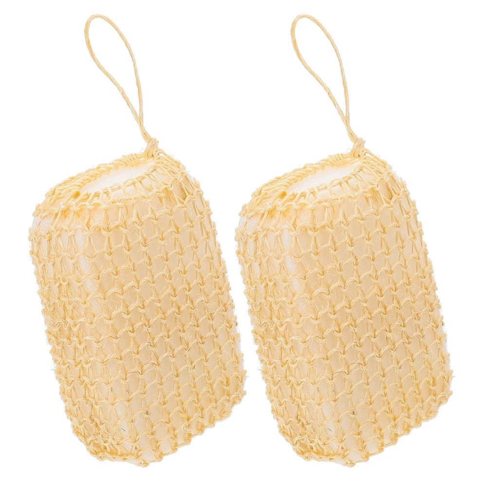 2 Pcs Silk Bath Towel Body Exfoliator Scrubber Brush Exfoliating Sisal