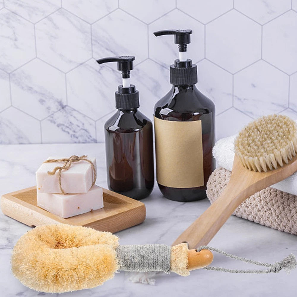 Bath Brush Back Shower Scrubber Dry Brushing Body Bathroom Bathing