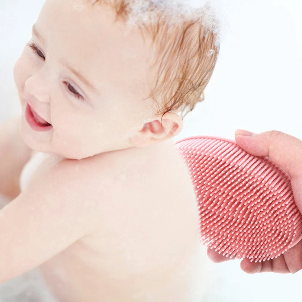 Silicone Bath Brush Shampoo Brush Double-sided Shower Brush for Baby Kids
