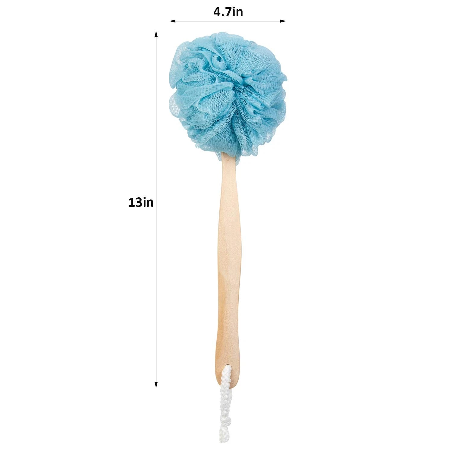 Loofah Back Scrubber for Shower,Wooden Handle Bath Sponge Lufa Shower Brush, ...