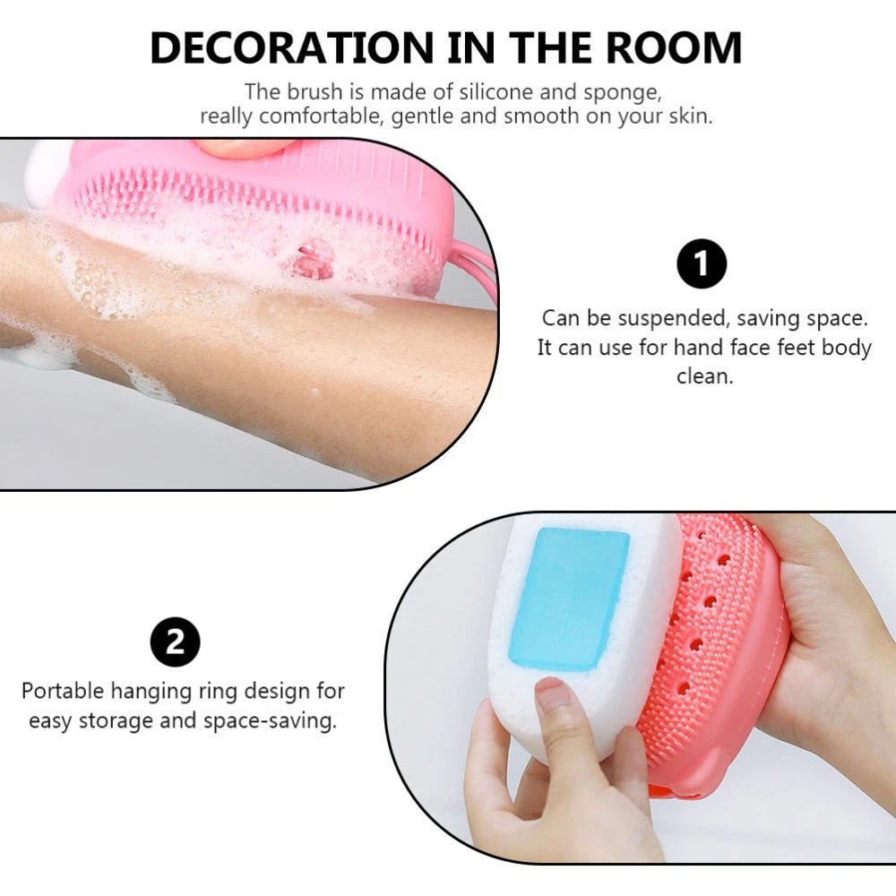6 Pcs Bath Brush Body Bathing Scrubber Cleaning Scrubbers for Home