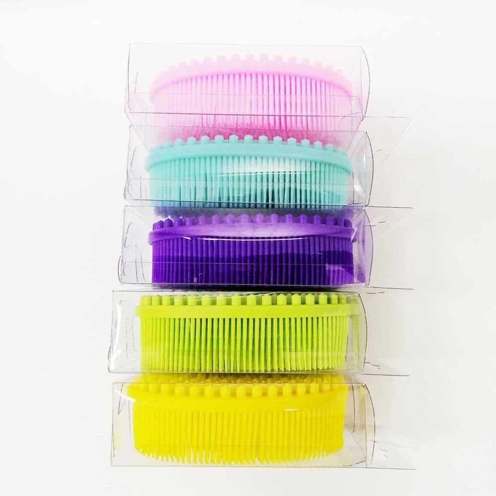 3 PCS Bath Brush Baby Silicone Exfoliator Shower Bathing Scrubber