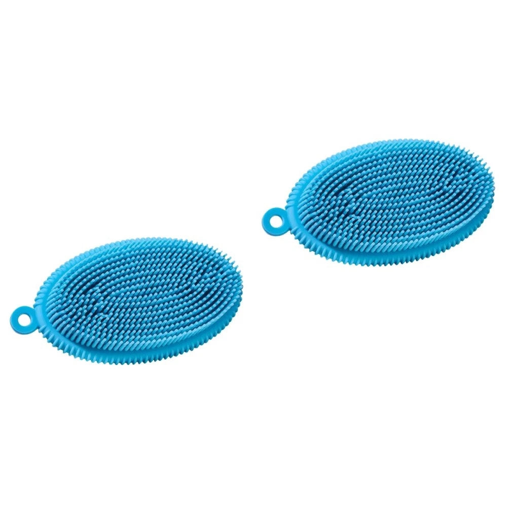 2 Pcs Bath Brush Newborn Body Exfoliator Silicone Scrubber Cleaner