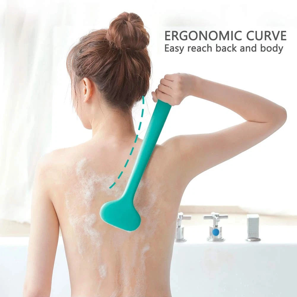 Upgraded Bath Body Brush with Comfy Bristles Long Handle Gentle Exfoliation I...