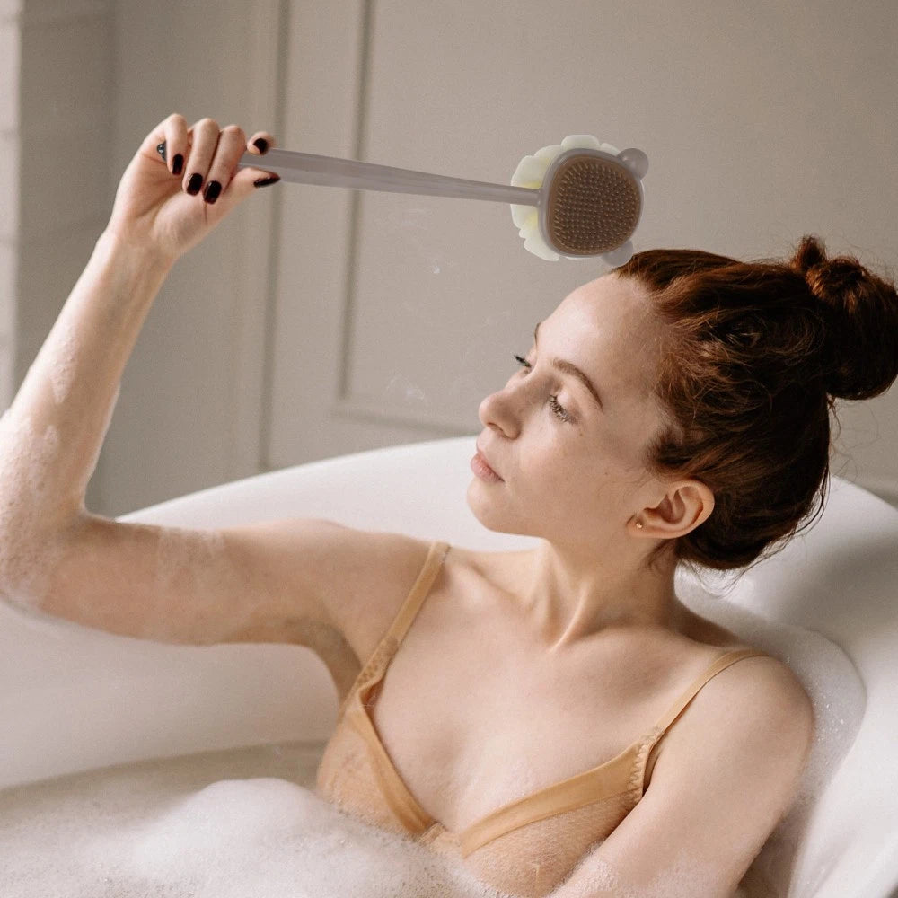 Shower Brush, Bath Body Cleansing, Skin Exfoliation Scrub Long Handle Scrubbing