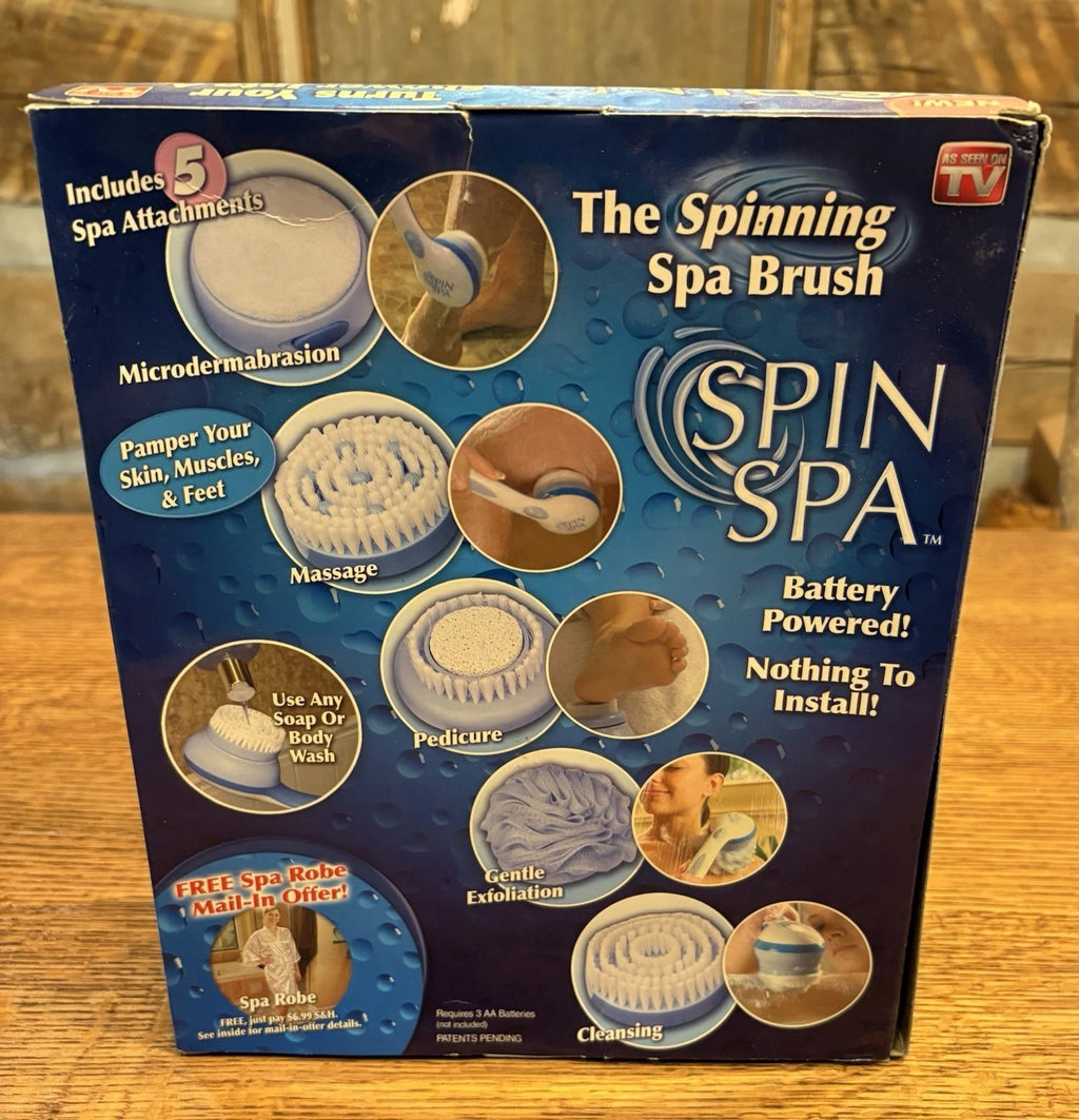 Spin Spa Spinning Spa Body Brush w/5 Attachments -As Seen on TV -NEW  in Box