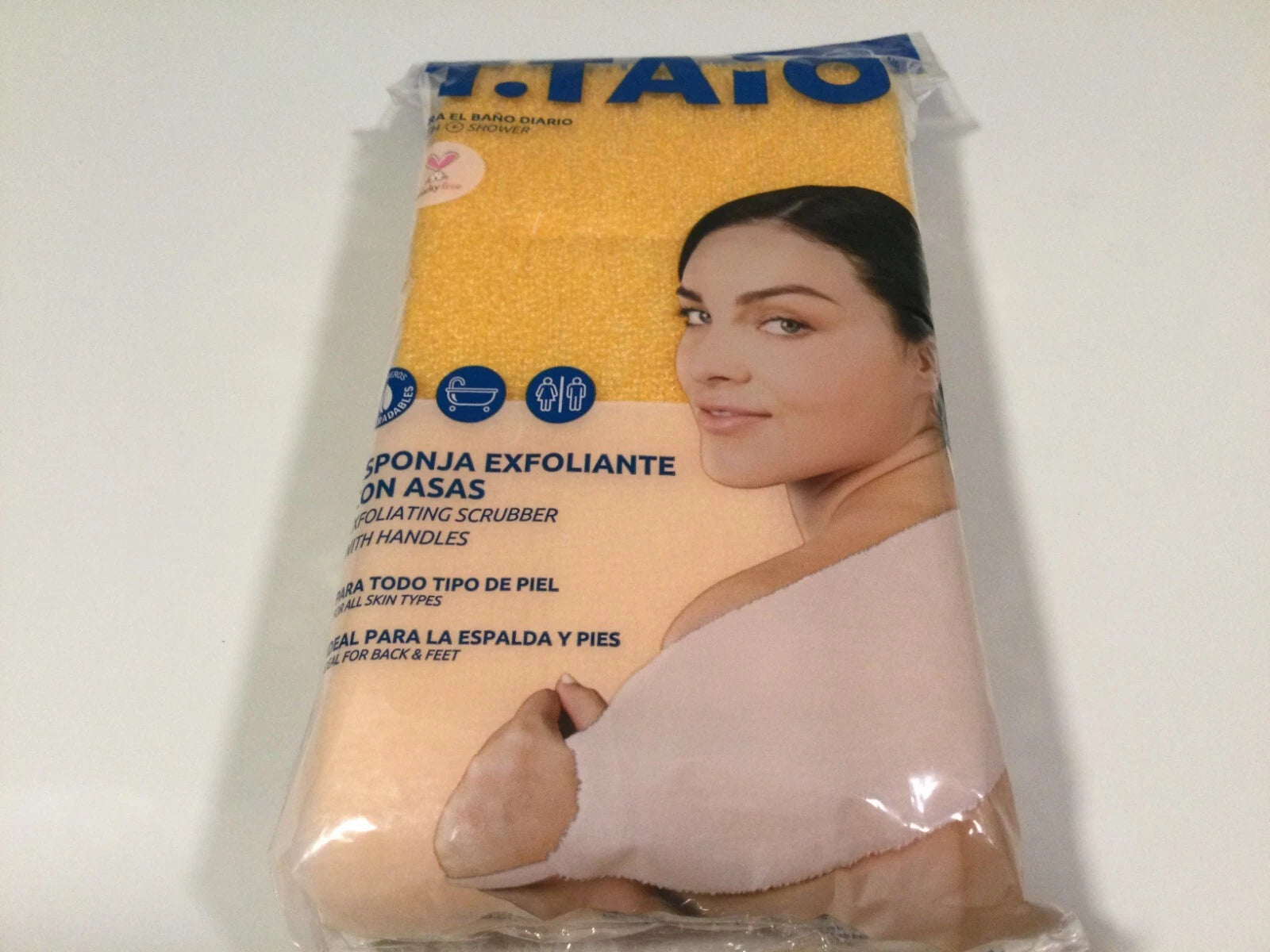 Back Scrubber Relax Exfoliating Bath & Shower Back Scrubber with Handle NEW LOOK