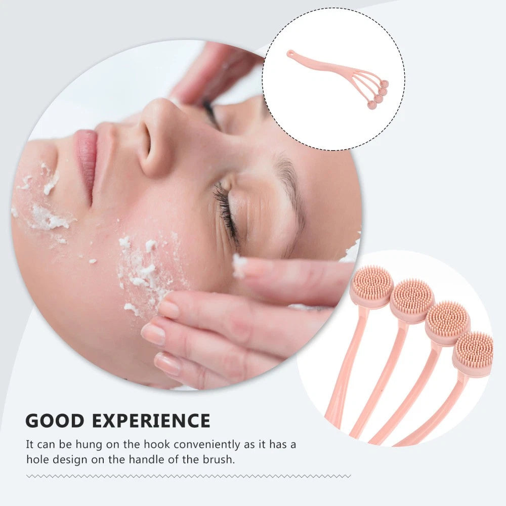 Exfoliating Bath Brush Shower Back Scrubber Long Handle for Body