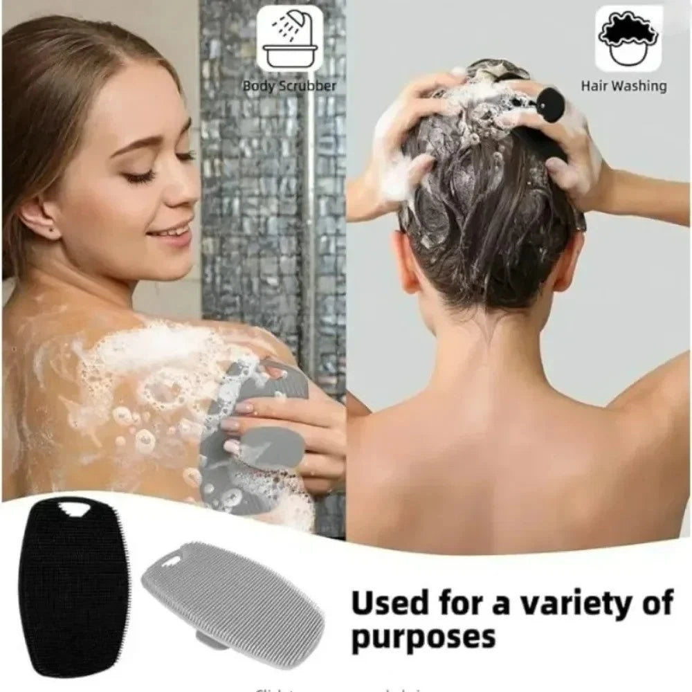 Silicone Body Scrubber Shower Exfoliating Scrub Sponge Bath Washing Massage Tool