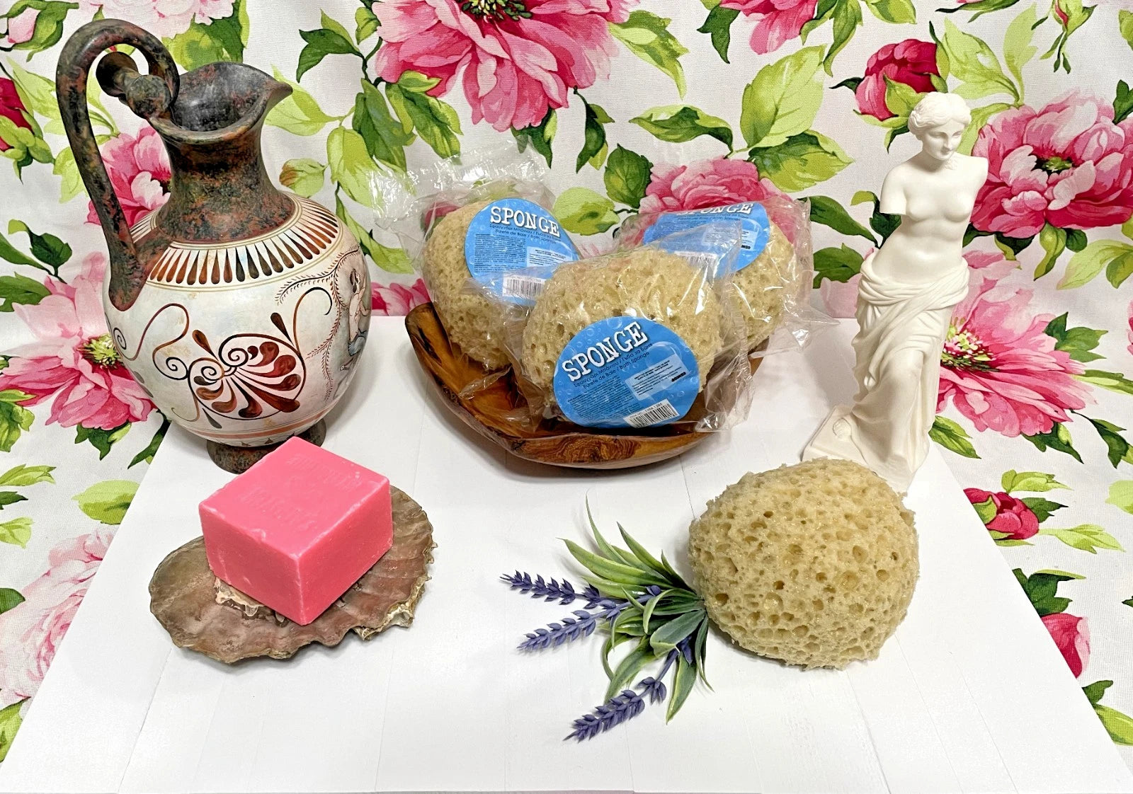 Natural Greek Sea Sponges, Medium Size: 10 x 7 cm,  S1