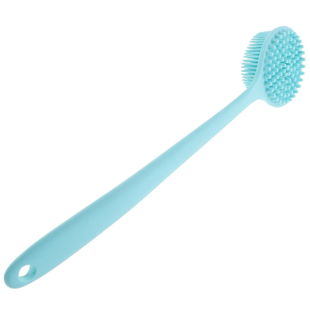 Long Handle Bath Brush Silicone Shower Scrubber Exfoliator for Body Clesning