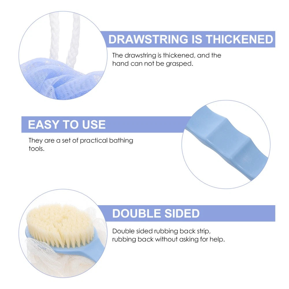 Back Rub Artifact Elderly Long Handle Bath Brush Shower Scrubber