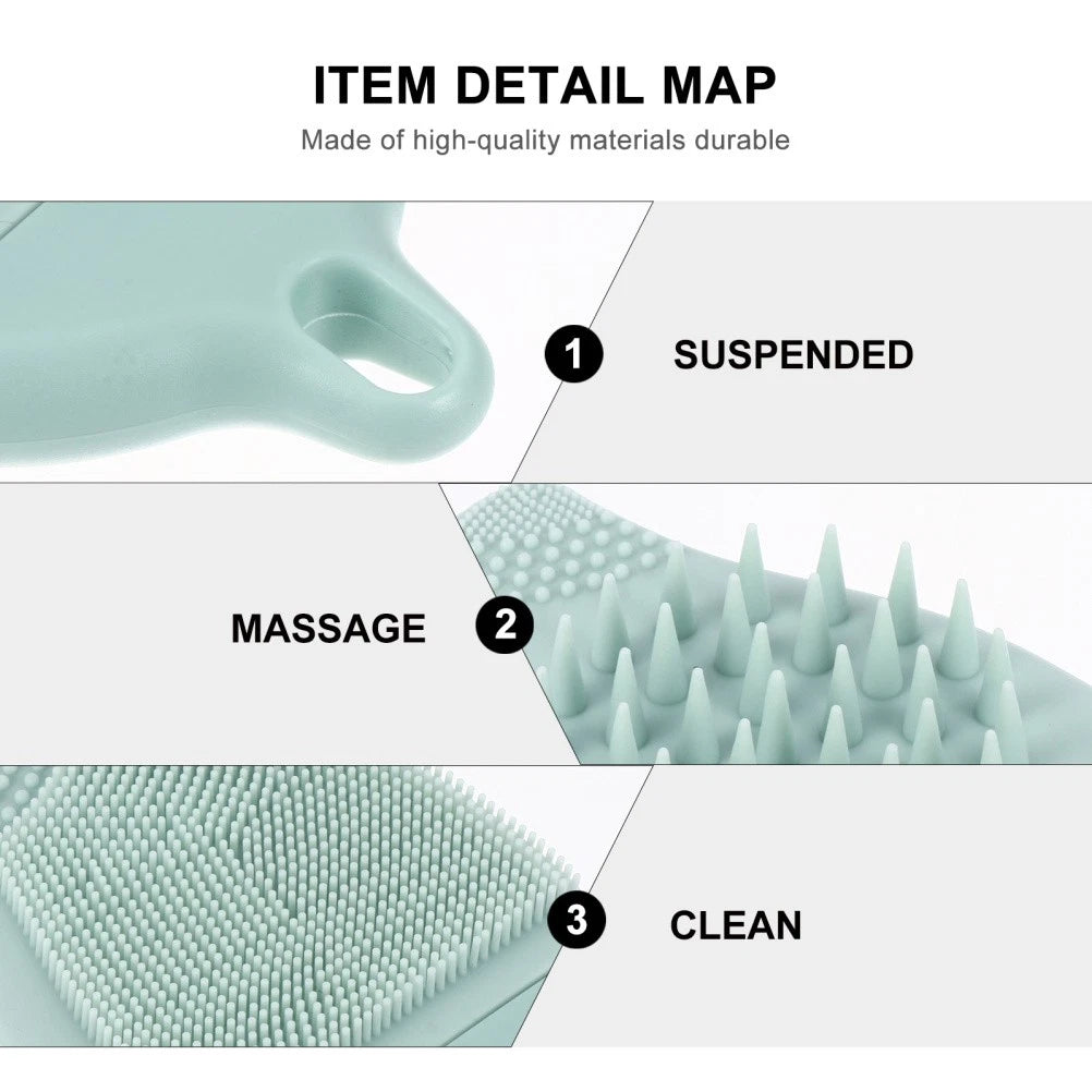 Facial Cleansing Massage Brush Bath with Long Handle Shower Handheld