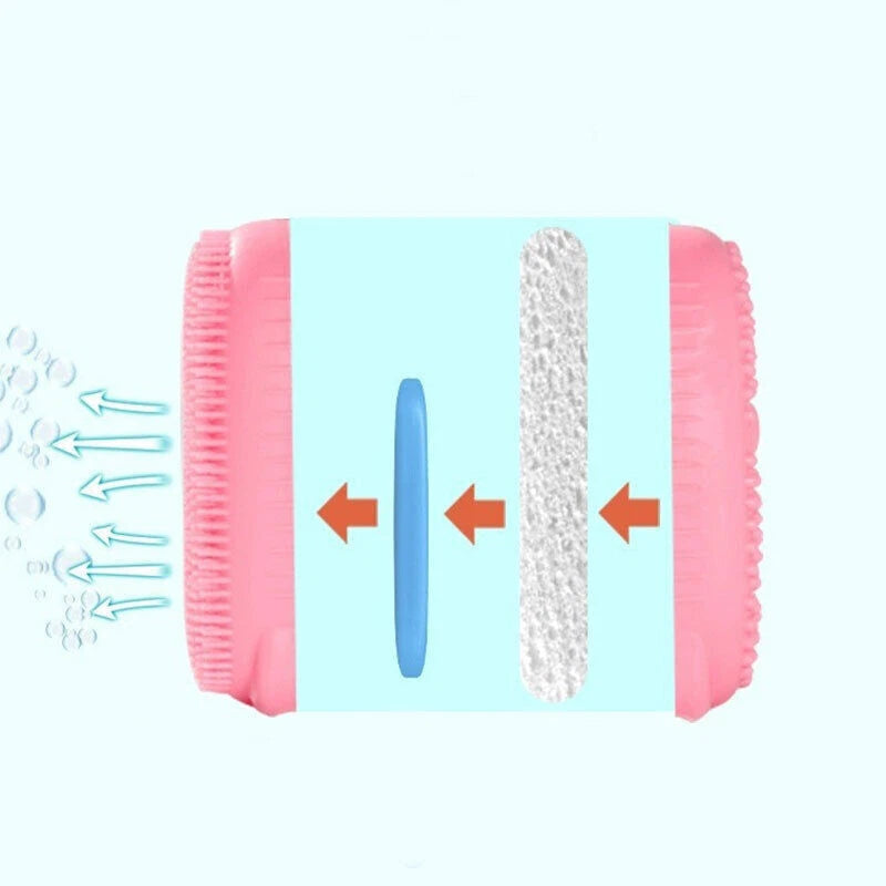 Soft Silicone Shower Brush Body Wash Bath Exfoliating Skin Scrubber Massage Bath