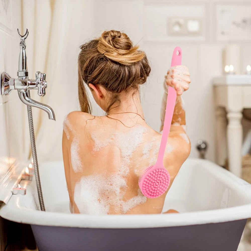 2 Pcs Bath Brush Back Scrubber for Shower Exfoliating Body Cleaning