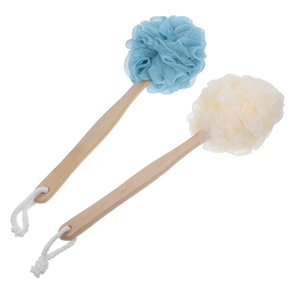2 Pcs Bathbrush Long Handle Brushes Back Scrubber