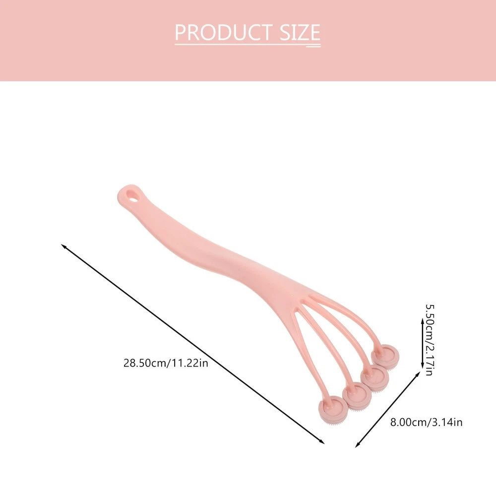 Exfoliating Bath Brush Shower Back Scrubber for Body with Long Handle