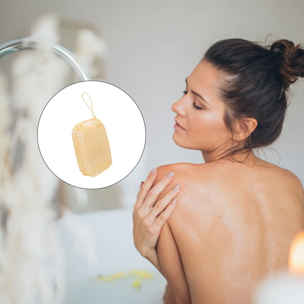 2 Pcs Silk Bath Towel Body Exfoliator Scrubber Brush Exfoliating Sisal