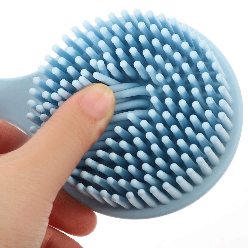 Silicone Bath Brush Man Body Scrubber with Handle Backbrush for Shower