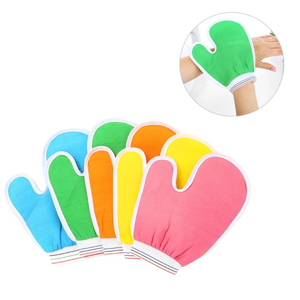 5 Pcs Bath Gloves Men and Women Mitts for Shower Body Scrub Brush