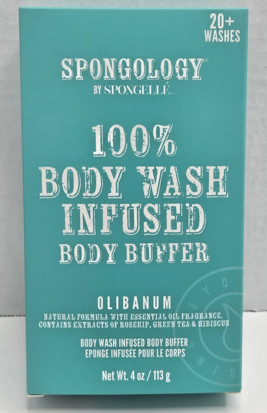 Spongelle Spongology Body Wash Infused Body Buffer Olibanum 4oz NEW 20+ Washes