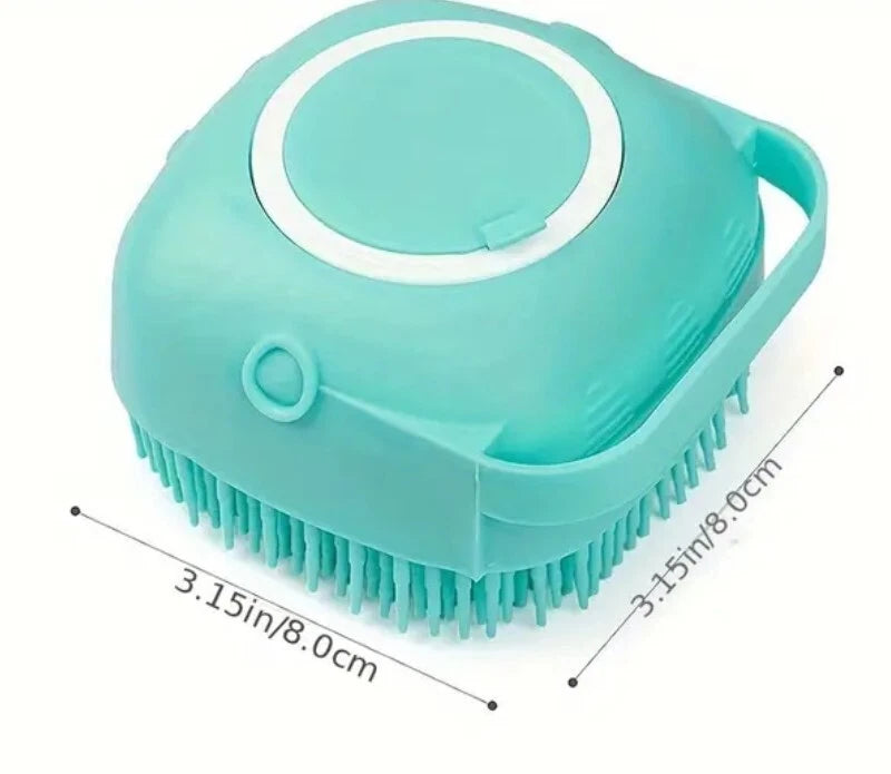 Dog Bath Brush, Soft Silicone Pet Shampoo Massage Dispenser Grooming Shower