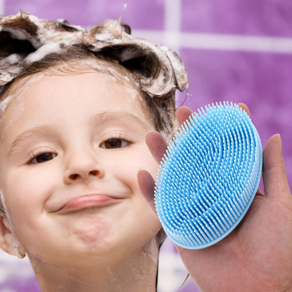 2 Pcs Bath Bathroom Scrubber Silicone Body with Handle