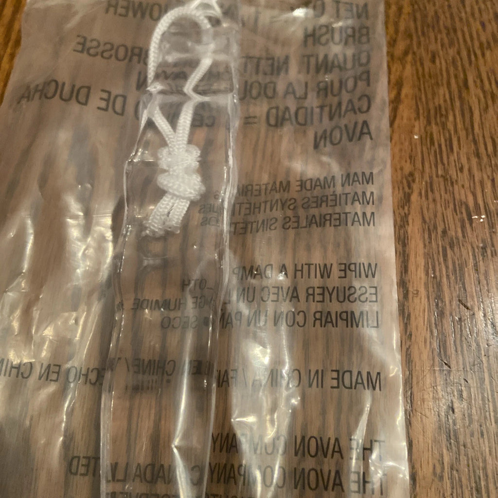 Avon Long Non Slip Comfort Handle Shower Brush Massage Nubs &  Hanging Loop NEW