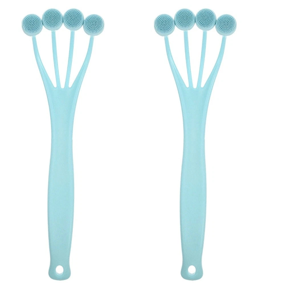 2 Pack Exfoliating Bath Brush Back Scrub Shower Body Scrubber Miss Silicone